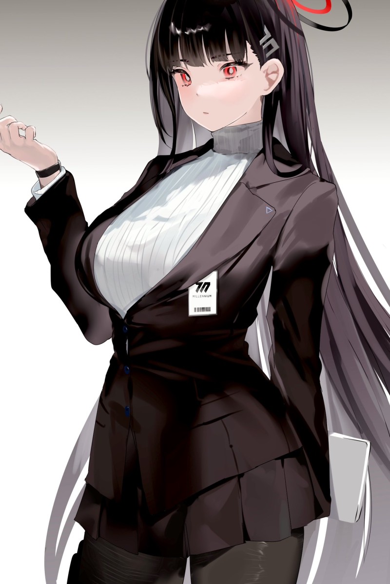 Anime Girls, Uniform, Portrait Display, Long Hair Wallpaper
