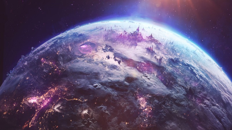 City, Science Fiction, High Tech, Planet Wallpaper
