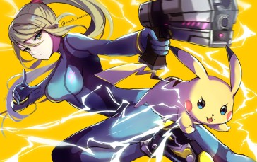 Samus Aran, Metroid, Pokémon, Pikachu Wallpaper