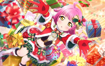 Tennoji Rina, Love Live! Nijigasaki High School Idol Club, Love Live!, Anime Girls, Christmas Wallpaper