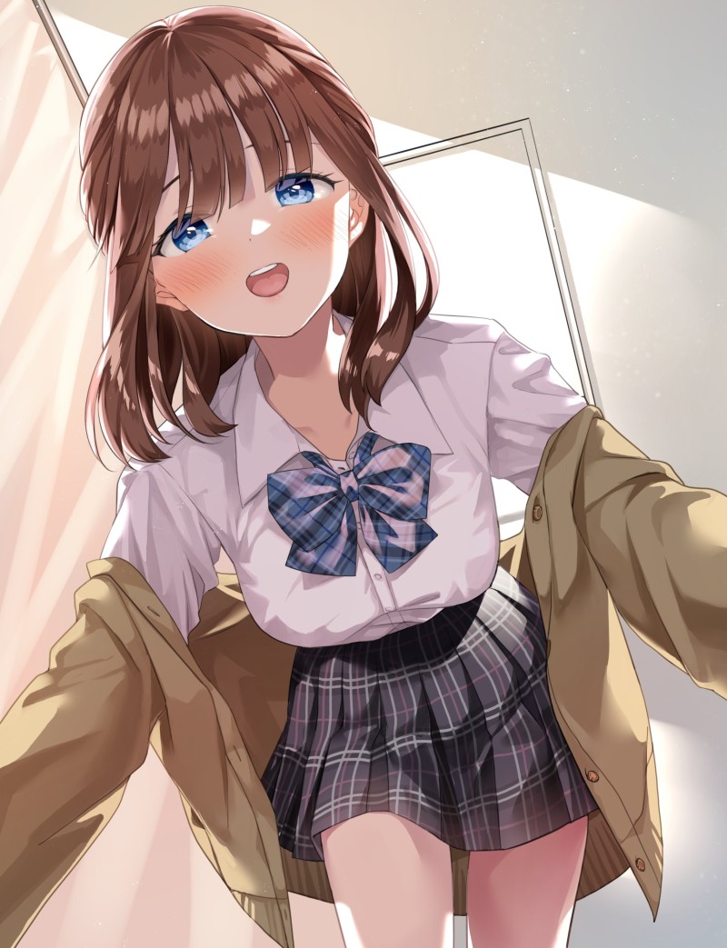 Anime, Anime Girls, Portrait Display, Schoolgirl, School Uniform, Blushing Wallpaper