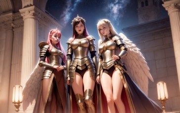 Angel, Armor, Fan Art, Women, Fantasy Girl, Girl in Armor Wallpaper