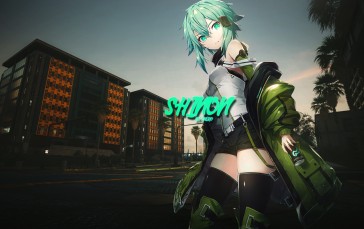 Shinon(Sword Art Online), Anime, Anime Girls, City Wallpaper