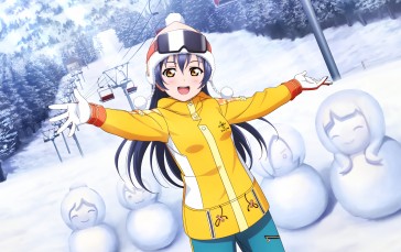 Sonoda Umi, Love Live!, Anime, Anime Girls, Snow Wallpaper