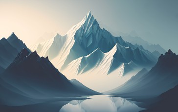 Minimalism, AI Art, Simple Background, Landscape Wallpaper