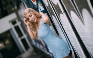 Asian, Model, Women, Long Hair, Dyed Hair Wallpaper
