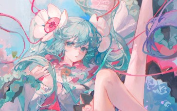 Maccha, Vocaloid, Hatsune Miku, Portrait Display Wallpaper
