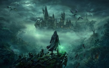Hogwarts Legacy, Castle, Fantasy Art, Mist, Dark Wallpaper