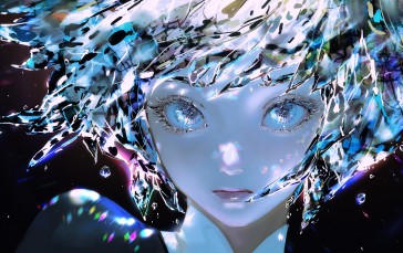 Anime, Anime Girls, Looking at Viewer, Colorful, Diamond (Houseki No Kuni) Wallpaper