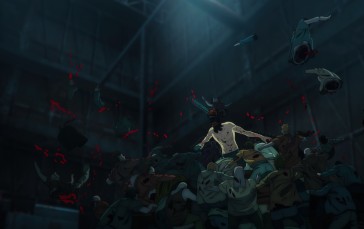 Chainsaw Man, Anime, 4K, Anime Screenshot, Denji (Chainsaw Man) Wallpaper
