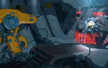 4K, Cyberpunk, Futuristic, Robot, Environment Wallpaper