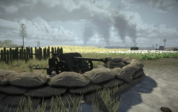 World War II, Weapon, CGI, Smoke, Clouds Wallpaper