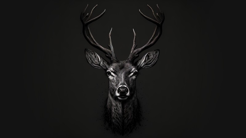 AI Art, Digital Art, Simple Background, Animals Wallpaper