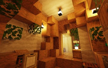 Minecraft, CGI, Ray Tracing, Interior Wallpaper