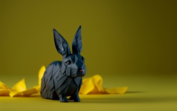 AI Art, Rabbits, Origami, Animals Wallpaper