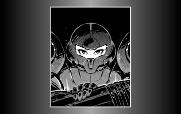 Samus Aran, Metroid, Power Armor, Monochrome, Simple Background Wallpaper