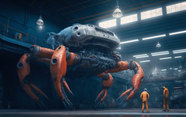 AI Art, Robot, Mechs, Crabs Wallpaper