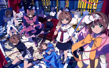 Cardcaptor Sakura, Anime Girls, High Angle, Schoolgirl Wallpaper