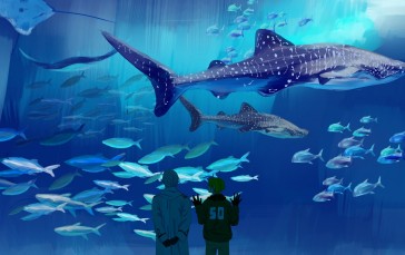 Anime, Anime Boys, Animals, Water, Fish Wallpaper
