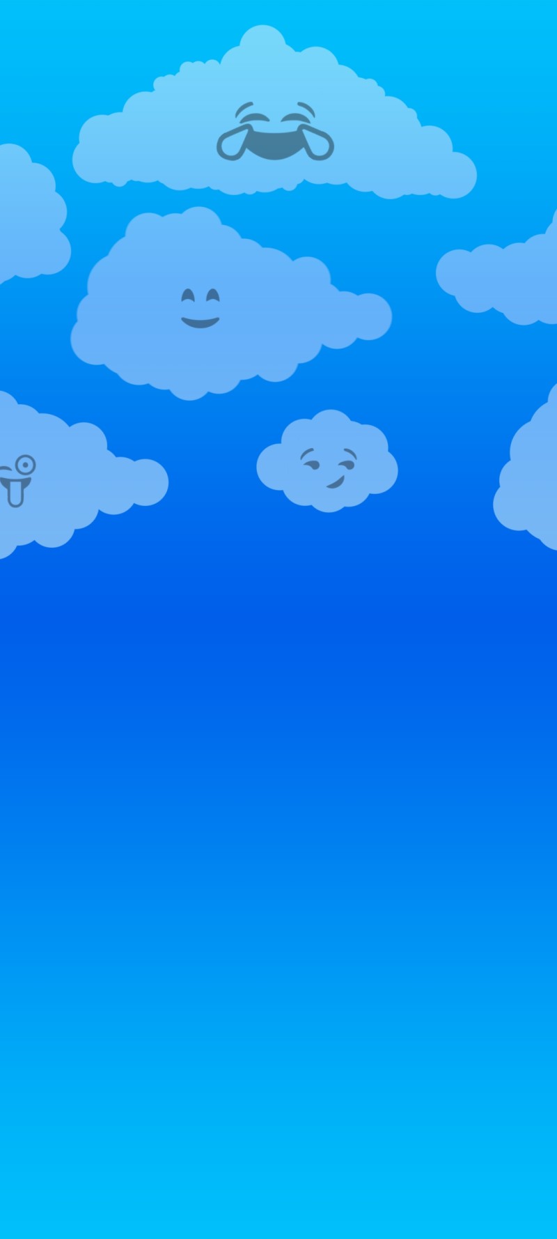 Minimalism, Clouds, Smiling, Simple Background Wallpaper