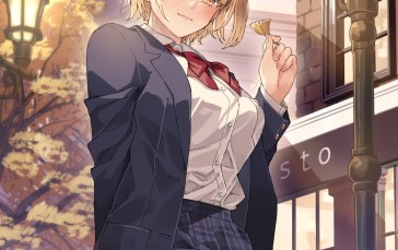 Anime, Anime Girls, Blonde, Clouds, Sky Wallpaper
