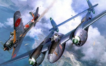 World War II, World War, Airplane, Aircraft, Lockheed P-38 Lightning Wallpaper