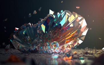 AI Art, Prism, Glass Grid, Refraction, Spectrum Wallpaper