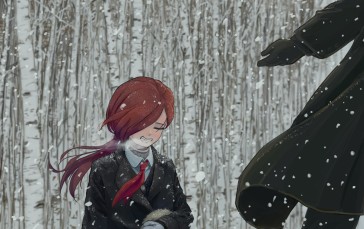 Anime Girls, Communism, Snow, Trees Wallpaper
