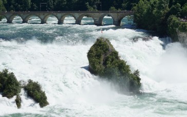Switzerland, Rhine Falls, Nature, Waterfall, Rocks Wallpaper