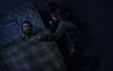 The Last of Us, Ellie Williams, Joel Miller, Sleeping, Screen Shot Wallpaper