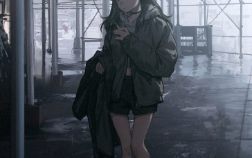 Anime, Anime Girls, Coats, Cigarettes Wallpaper
