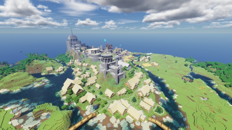 Minecraft, Building, Video Games, CGI Wallpaper
