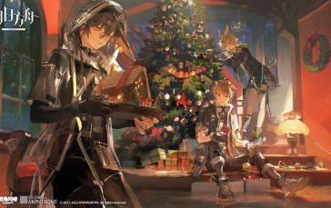 Arknights, Christmas, Anime Boys, Band-Aid, Christmas Tree Wallpaper