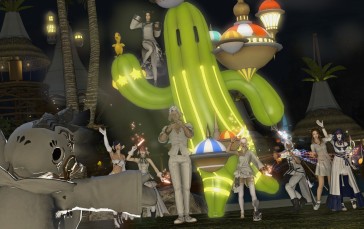Final Fantasy XIV: A Realm Reborn, White ONyx, Cactus, Digital Art, Video Games Wallpaper
