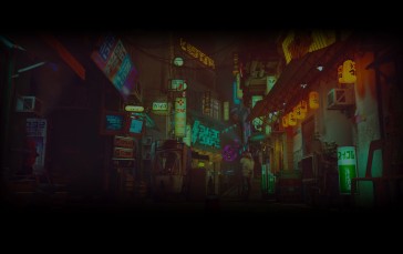 Stray, Video Games, Glowing, Neon, City Wallpaper