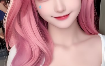Seraphine (League of Legends), League of Legends, Pink Hair, Portrait Display Wallpaper