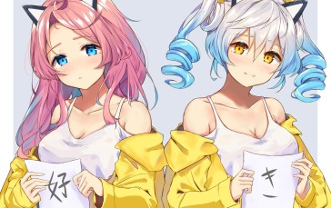 Anime, Anime Girls, Pink Hair, Gradient Hair, Japanese Characters Wallpaper