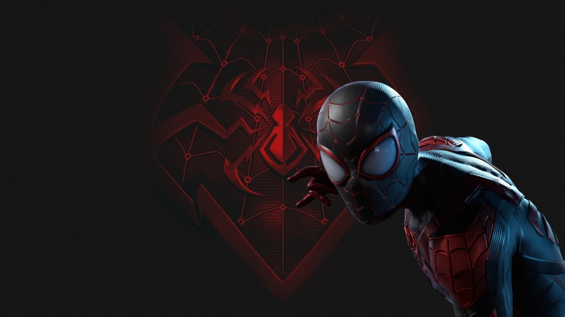 CGI, Digital Art, Spider-Man, Spiderman Miles Morales, Miles Morales, Simple Background Wallpaper