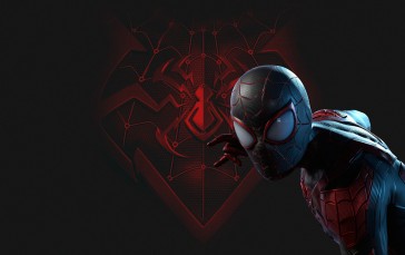 CGI, Digital Art, Spider-Man, Spiderman Miles Morales, Miles Morales, Simple Background Wallpaper