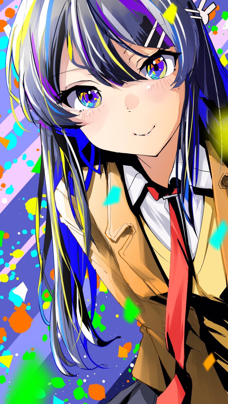 Anime, Anime Girls, Sakurajima Mai, Seishun Buta Yarō Wa Bunny Girl-senpai No Yume Wo Minai, Portrait Display, Colorful Wallpaper