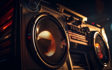 AI Art, Speakers, Boombox, Stereos Wallpaper