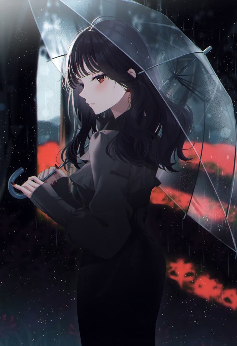 Anime, Anime Girls, Umbrella, Portrait Display Wallpaper