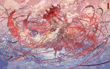 Anime, Anime Girls, Cherry Blossom, Petals, Umbrella Wallpaper
