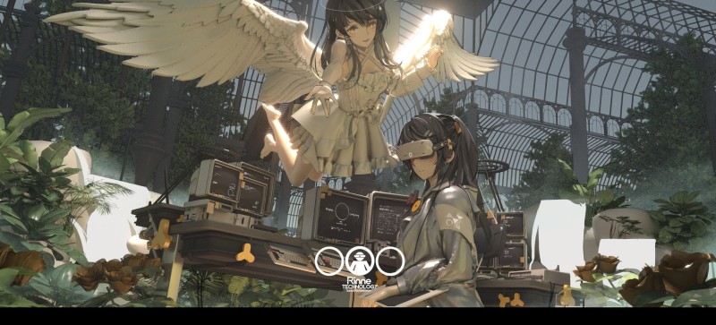Anime, Anime Girls, Two Women, Wings, Computer Wallpaper