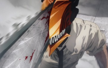 Chainsaw Man, Denji (Chainsaw Man), Chainsaws, Anime Boys, Anime Screenshot, Blood Wallpaper