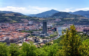 Bilbao, City, River, Spain Wallpaper