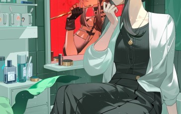 Anime, Anime Girls, Mirror, Reflection, Spy X Family Wallpaper