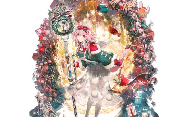 Goldenglow(Arknights), Arknights, Anime Girls, Christmas Wallpaper