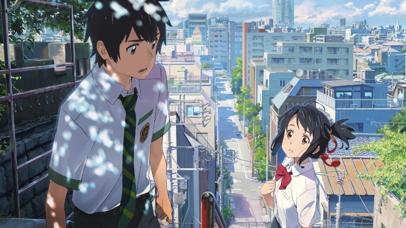 Anime, Anime Boys, Anime Girls, Kimi No Na Wa, City, School Uniform Wallpaper