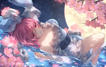 Anime, Anime Girls, Touhou, Pink Hair, Red Eyes Wallpaper